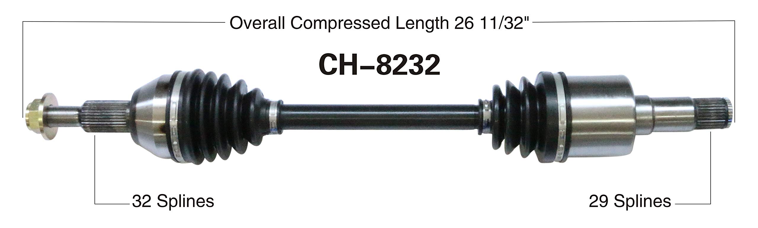 Amazon.com: TrakMotive CH-8232 CV Axle : Automotive