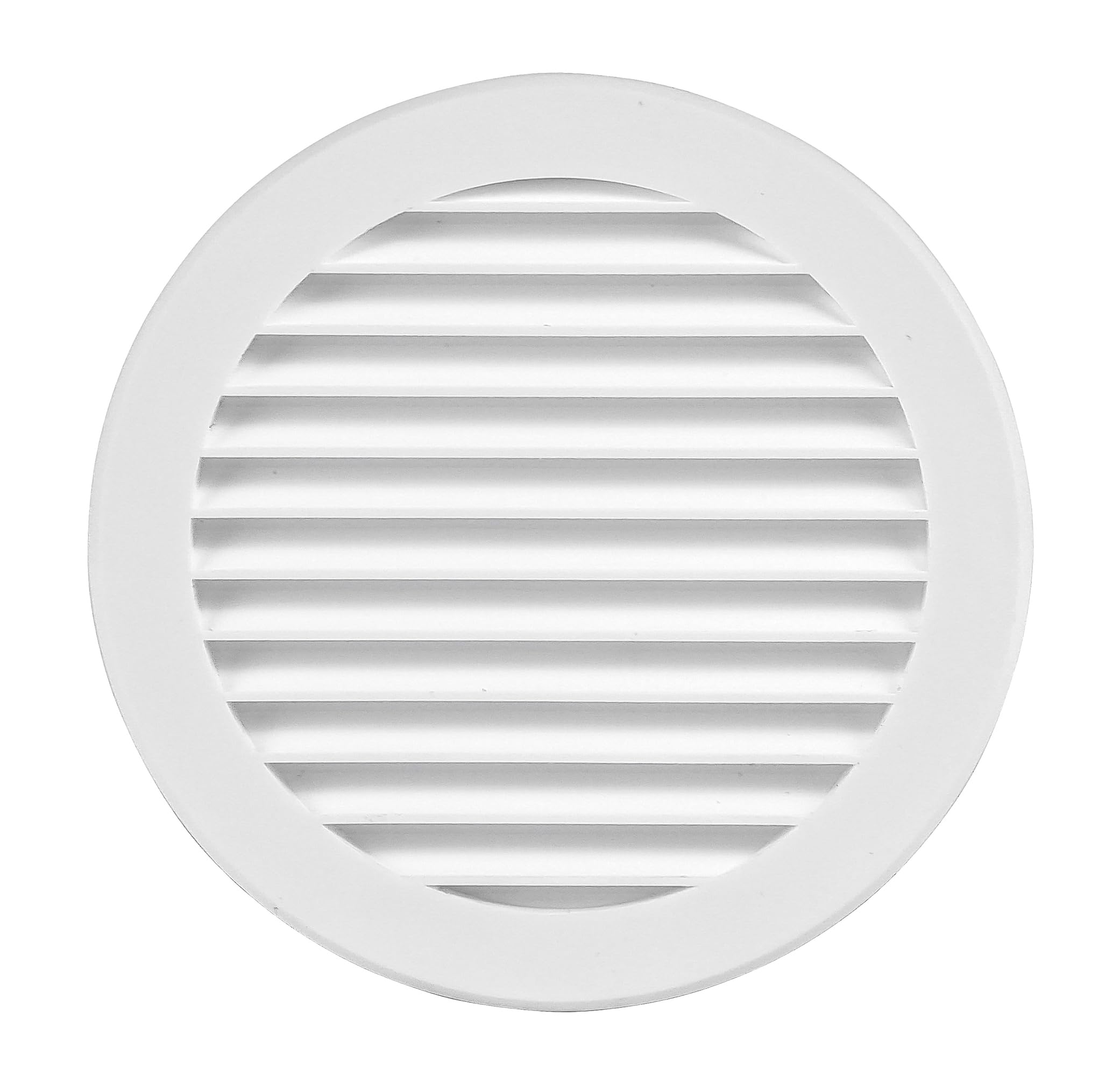 TURvent 125mm Air Vent Cover - 5 inch White Ventilation Grille for Wall and Ceiling - Round Plastic Louver for Exhaust and Supply HVAC Systems - Ducting Covers
