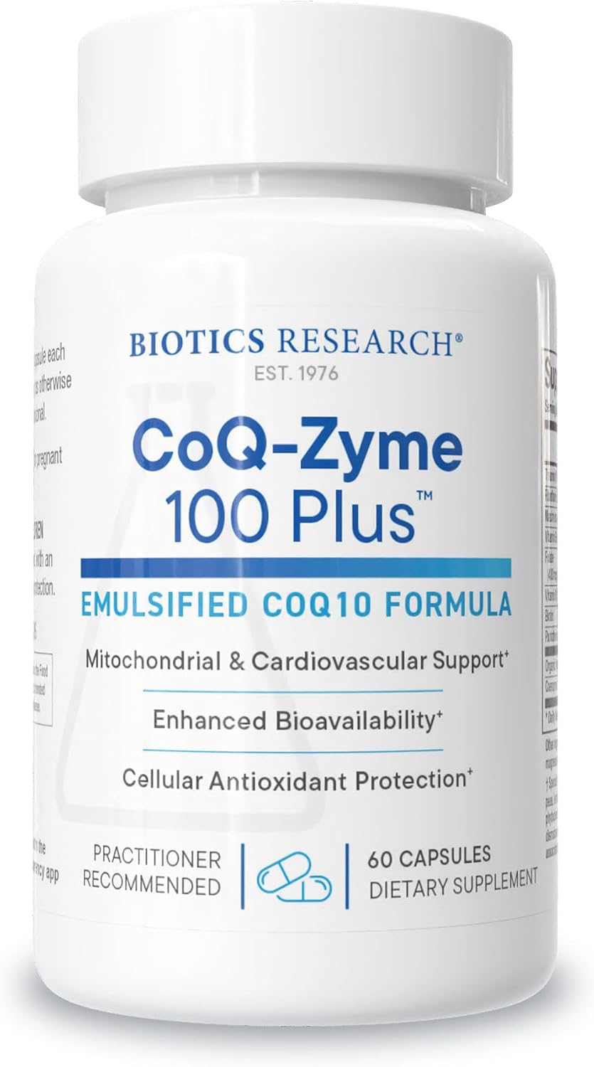 BIOTICS RESEARCH Coq-Zyme 100 Plus CoQ10 100mg, Vitamin B Complex 90 Caps