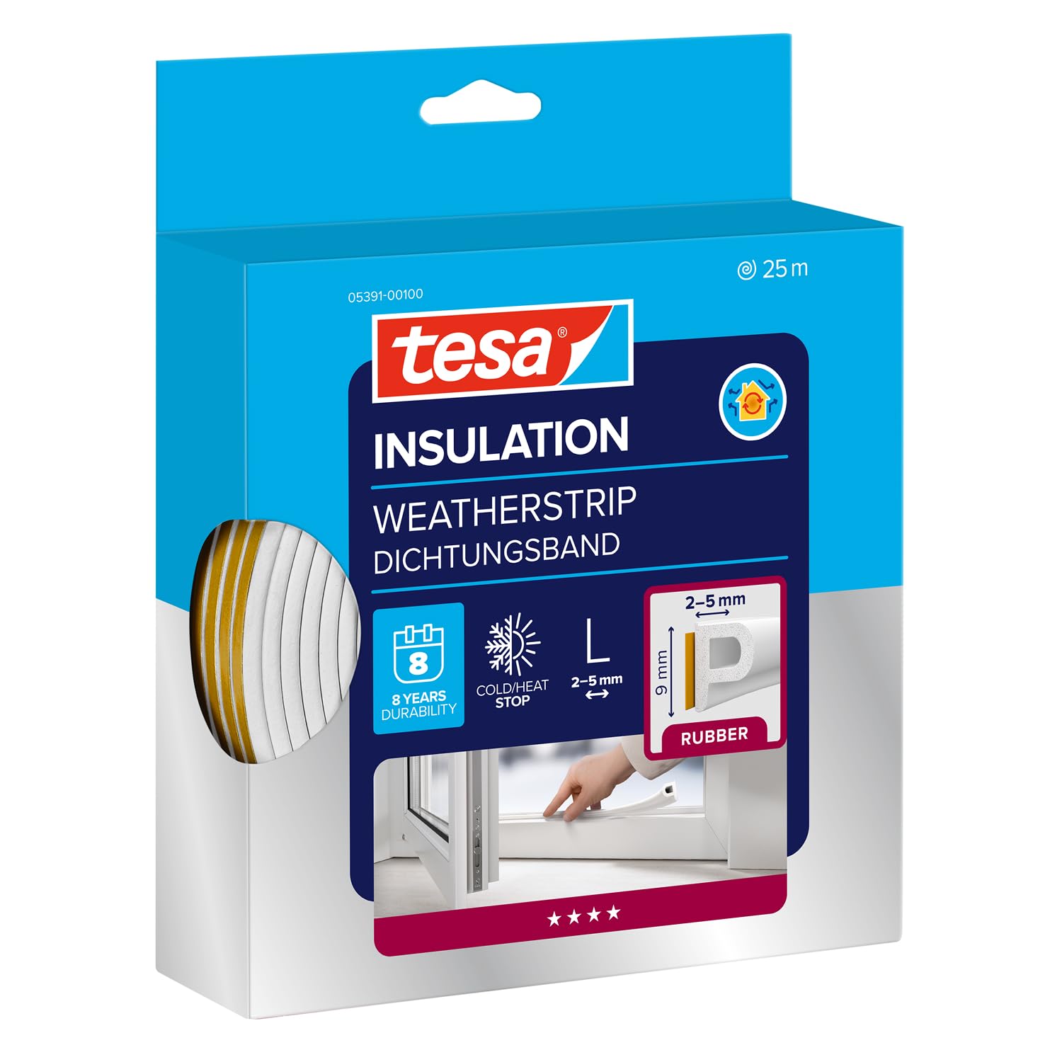 tesa 05391-00100-02 tesamoll Draught excluder White Adhesive Tape ...