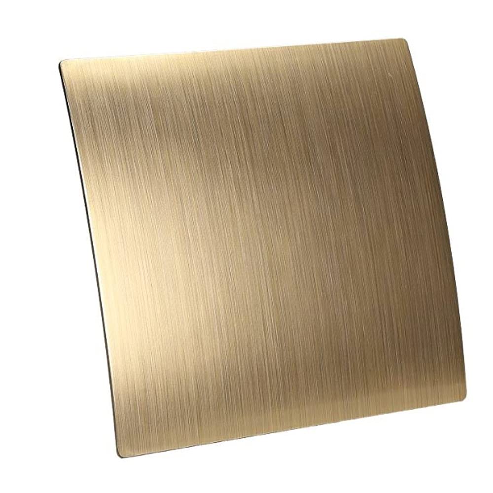 SolaDirect 4 in / 100 mm Bathroom Fan - Extractor Fan for Bathroom and Kitchen - IPX 4 - Turbo with Timer (Gold - Escudo)