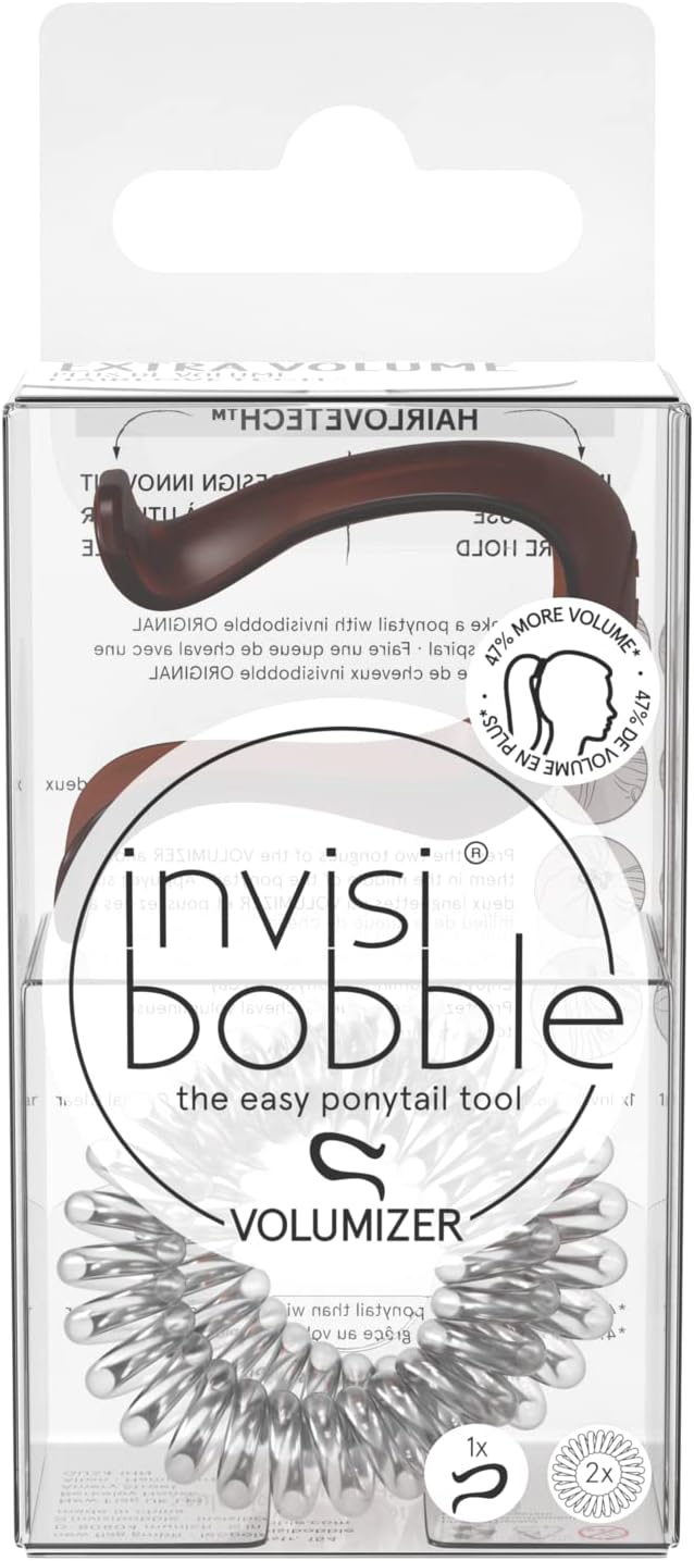 Invisibobble Volumizer Pretty Dark - 3 Count (Pack of 1) - Multi - Plastic/Rubber - Spiral - Hair Tie