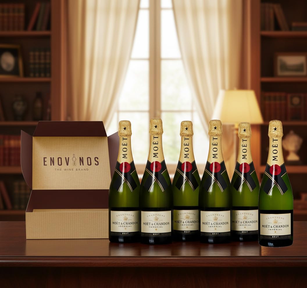Moët & Chandon Champagne Imperial Brut 12% - x 6 Botella de Champan Moet Chandon - Mejor Selección ENOVINOS THE WINE BRAND