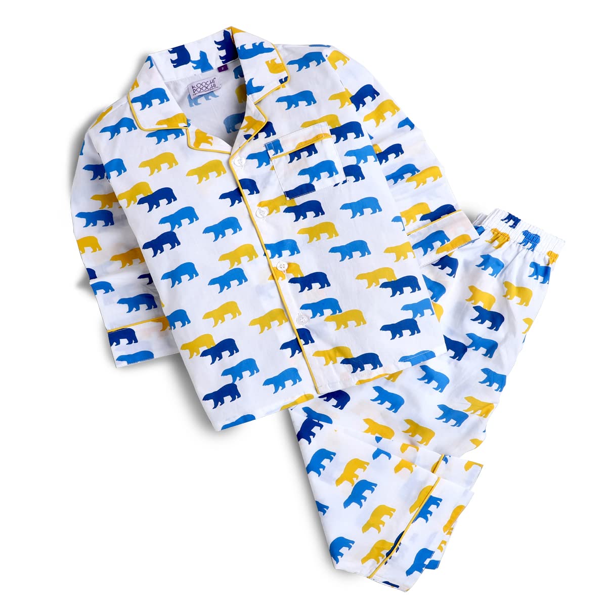 Koochi Poochi Kids Unisex Pure Cotton Printed Full Sleeves Night