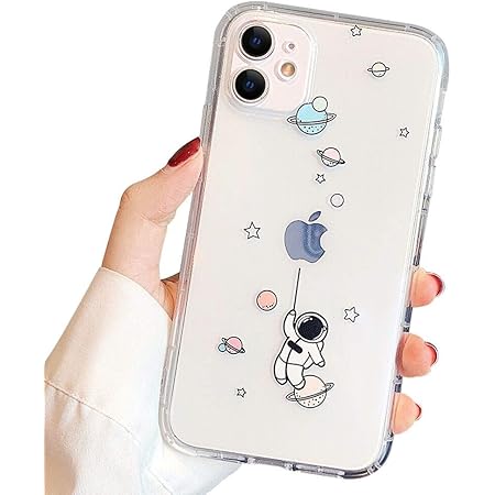 Amazon Com Ownest Compatible With Iphone 11 Case For Clear Creative Astronaut Cute Cartoon Pattern Soft Tpu Protective Slim Shockproof Case For Iphone 11 Balloon Cell Phones Accessories
