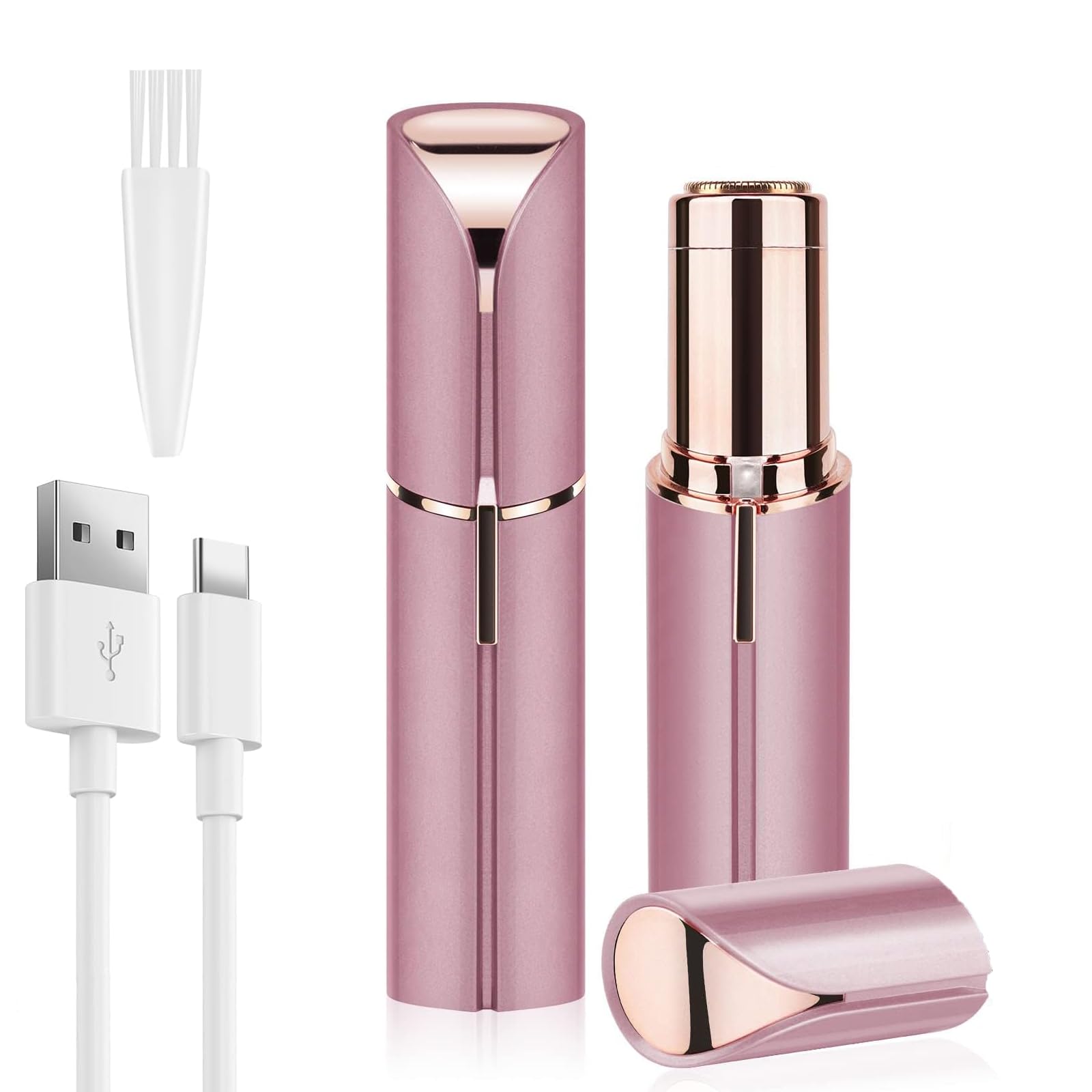 Facial Hair Remover for Women,Mini Face Hair Trimmer,USB Rechargeable Women's Facial Shaver