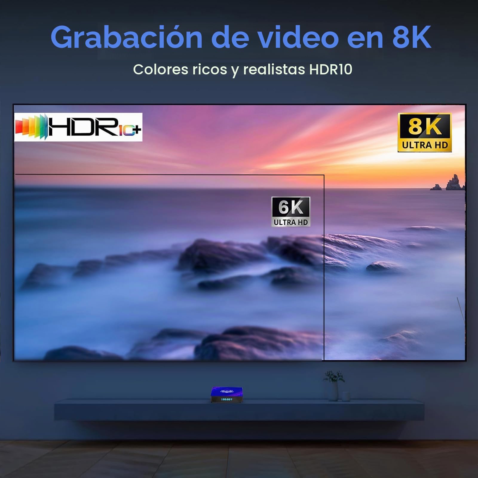 Dulmssxy Android TV Box,Android 13.0 4GB RAM 64GB ROM RK3528 Quad-Core 64bit Smart TV Box,Support 2.4G/5G WiFi6 10/100M Ethernet BT5.0 USB 3.0 DLNA H.265,Cortex-A53 Mali 450 MP2 GPU HDMI2.0 8K