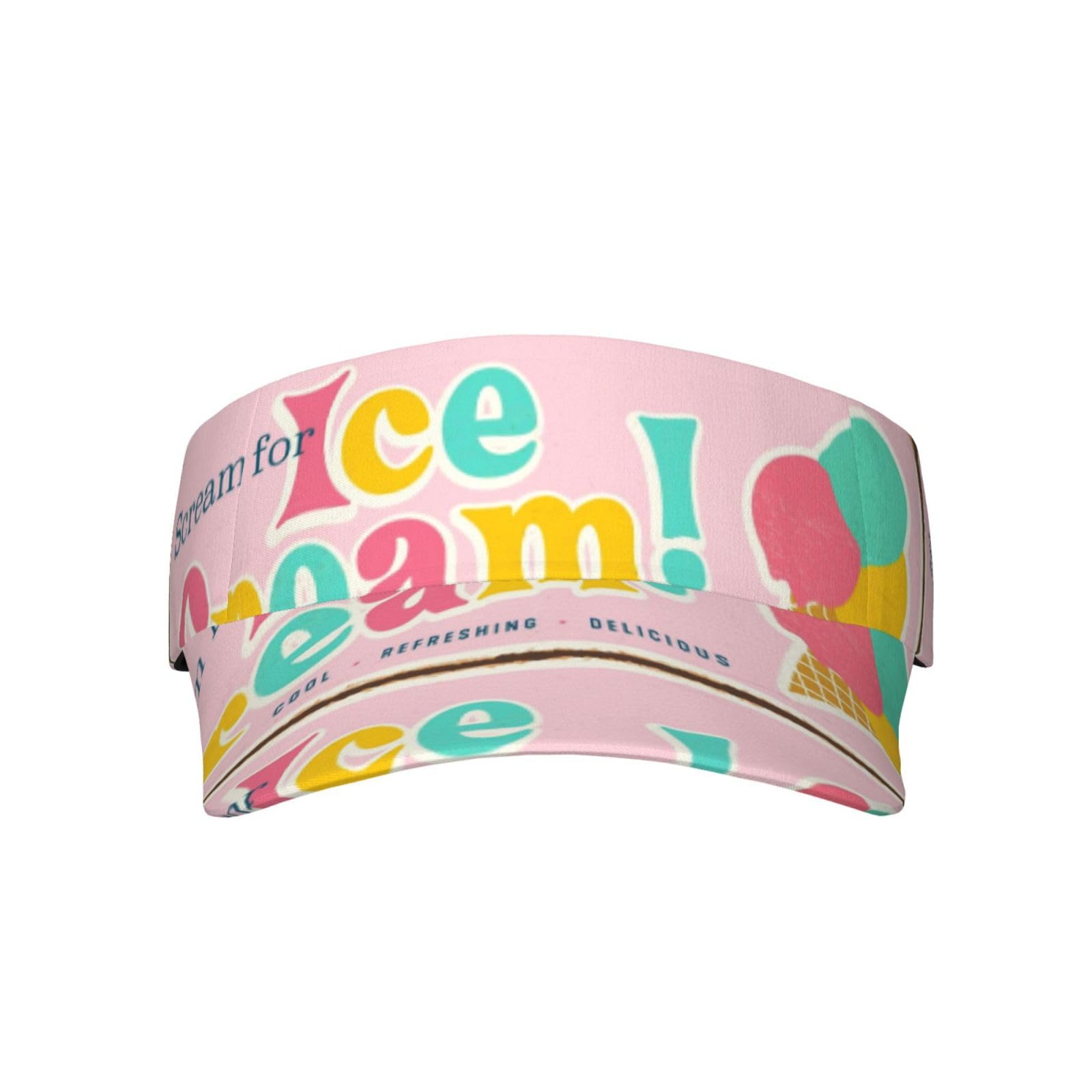 Anceky Ice Cream Visor Hats for Women Adult Unisex Tennis Golf Summer Outdoor Adjustable Sports Ultraviolet Protection Running Cap