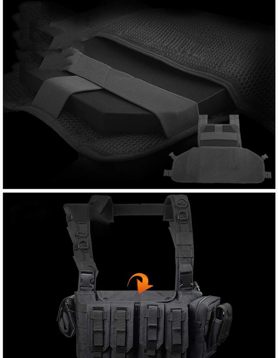 ACEXIER Deportes al Aire Libre Camuflaje Chaleco Uniforme de Entrenamiento Chaleco Táctico JPC Chaleco Táctico con Numerosas Bolsas Chaleco de Entrenamiento de Combate