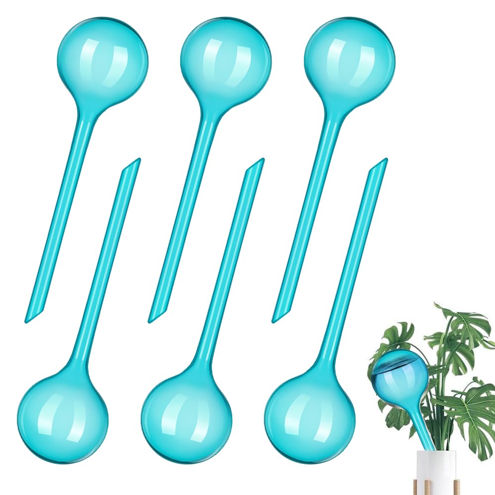 Udbrud 6 Pcs Plant Watering Globes, 8cm/3.15 Inch Large Plant Watering Bulbs for Plants, Plant Watering Device Self Watering Globes Automatic Plant Waterer Bulbs for Indoor Outdoor