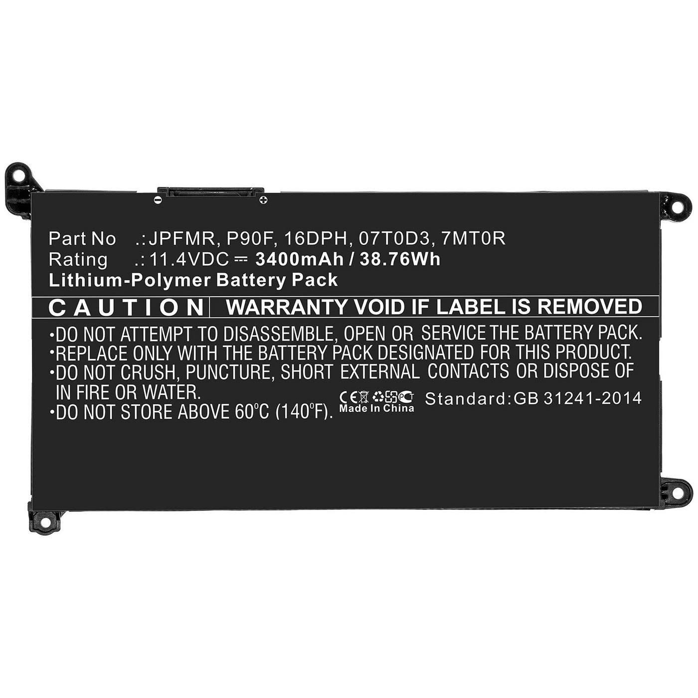Coreparts Mbxde-Ba0219 Laptop Spare Part Battery