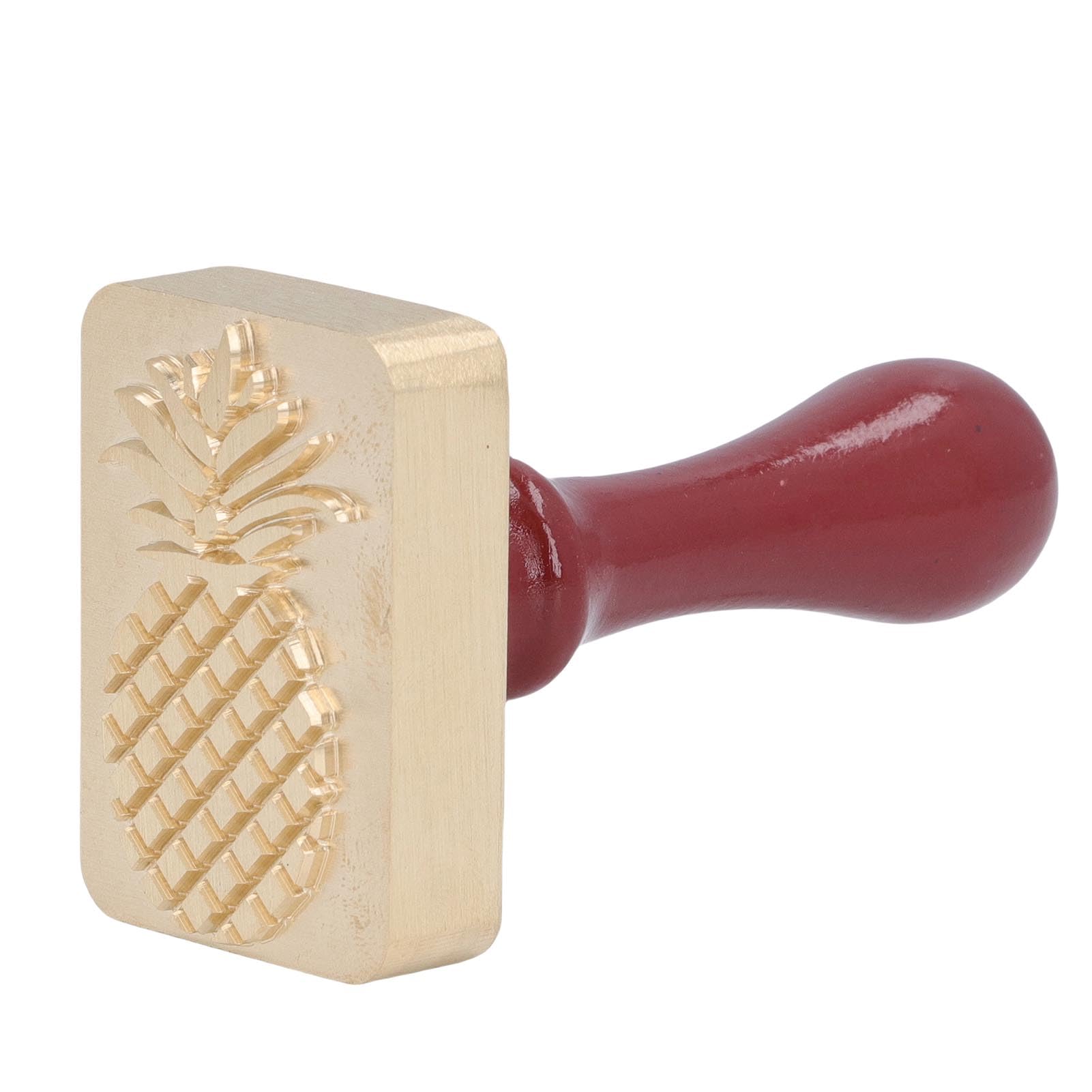 Sello de cobre para cubitos de hielo con mango de madera Herramienta de marca de hielo DIY de primera calidad para cócteles, whisky, bar, bodas, accesorios profesionales pa (Fruta)