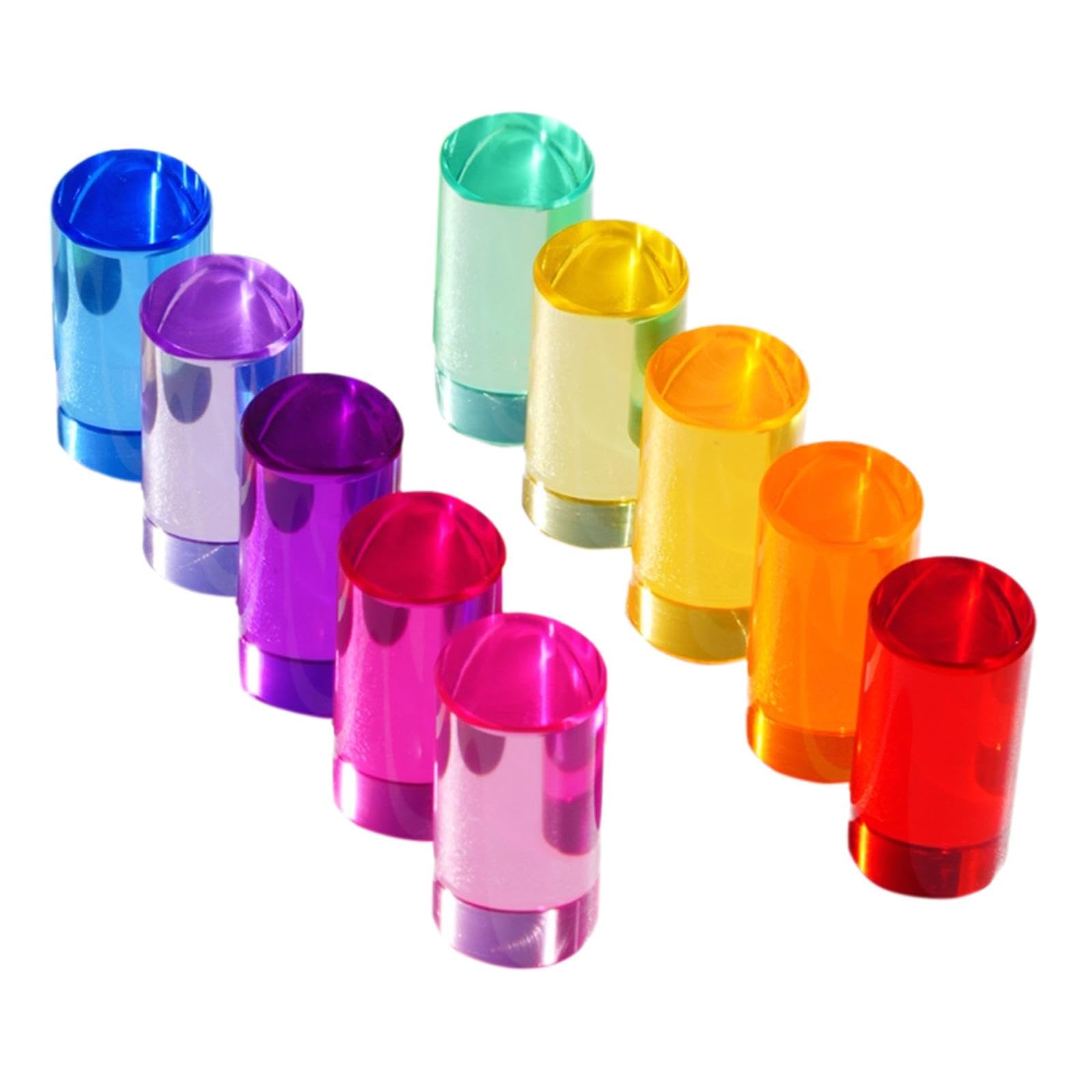 Sharplace Rainbow Building Blocks Set Rainbow Acrylic GEM Cylinders Blocks Hand Eye Coordination Smooth Educational Toys for Preschool, 5cm