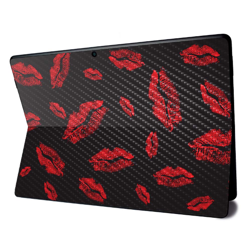 MightySkins Carbon Fiber Skin for Microsoft Surface Pro X - Kiss Me | Textured Carbon Fiber Finish | Easy to Apply, Remove, and Change Styles | Made in The USA