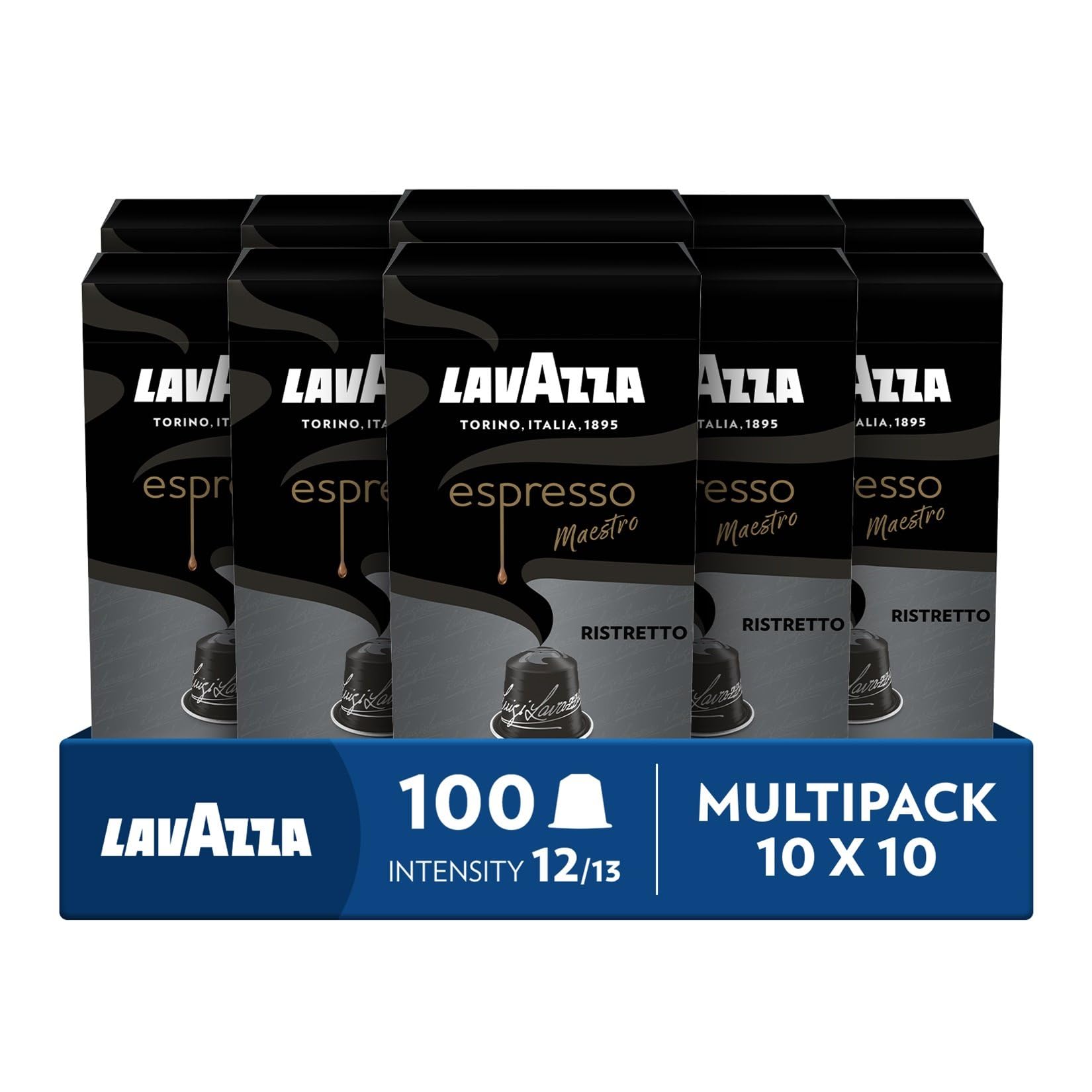 Lavazza, Espresso Maestro Ristretto, 100 Coffee Pods Compatible with Nespresso Machines,...