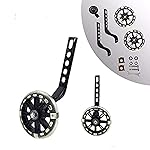 HUWAY training wheels flash mute wheel bicycle stabiliser mounted Kit compatible for bikes of 12 14 16 18 20 Inch 1 Pair (Black)