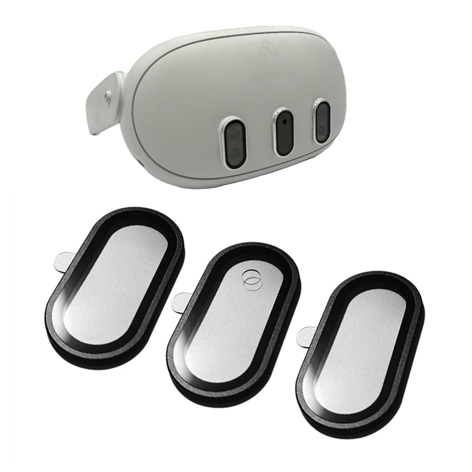 Pellicola protettiva per obiettivo della fotocamera, compatibile con Meta Quest 3, 9H anti-graffio, vetro protettivo HD VR, accessorio ad alta definizione, copertura protettiva per lenti ad alta