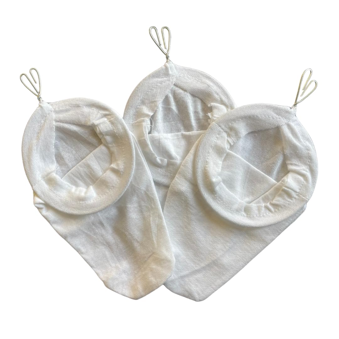 Cloth Coffee Filter, Reuseable Strainer with Wire Handle, 3-Pack, Pour over coffee filter
