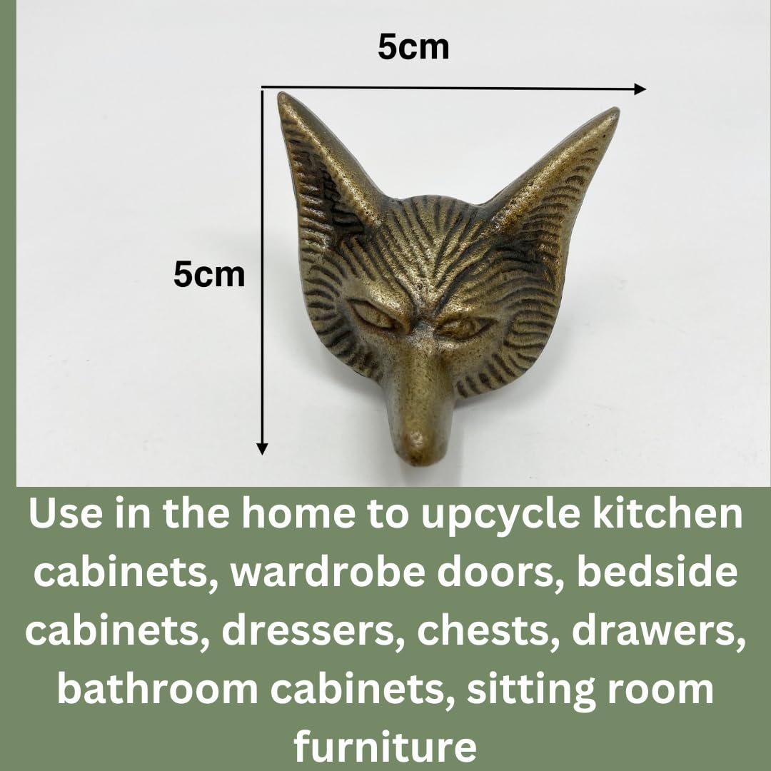 Fox Head. Vintage Antique Iron Bronze Handmade Metal Animal