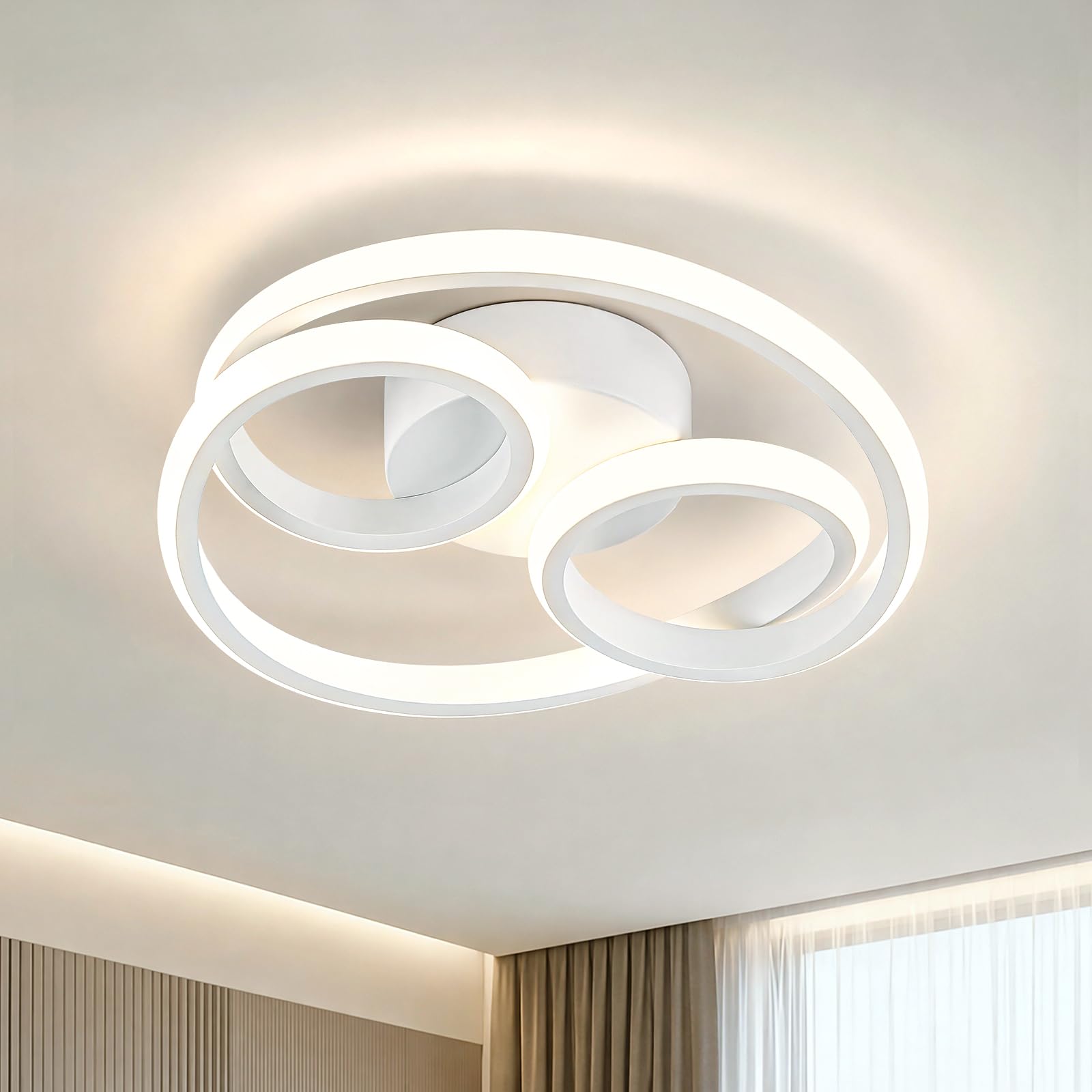 Plafonnier LED 36W 4000K, Luminaires intérieur Moderne Rond, Ø30cm