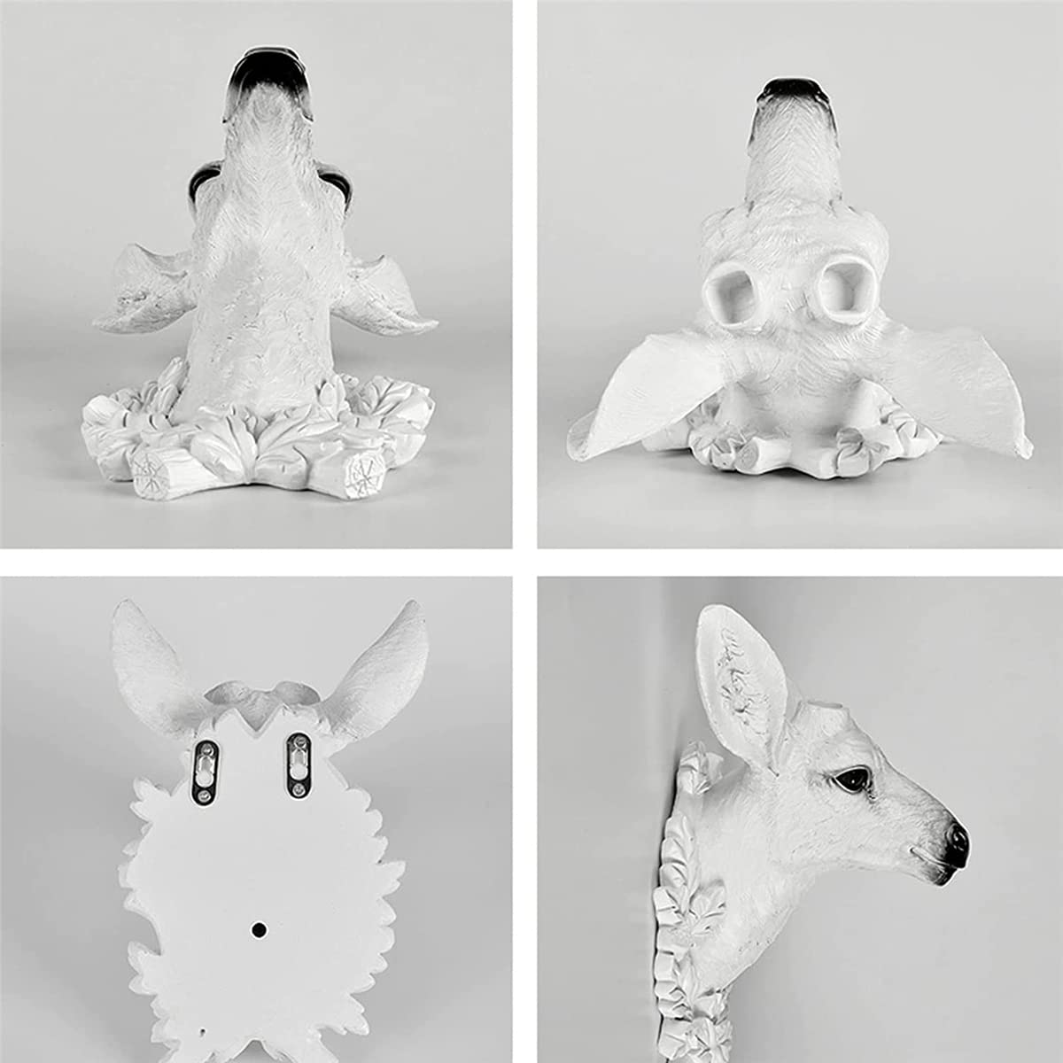 Scultura di Corna di Cervo in Resina, Testa di Animale, Arte della Parete, per Soggiorno, Camera da Letto, Decorazione della Parete di Sfondo,d'oro