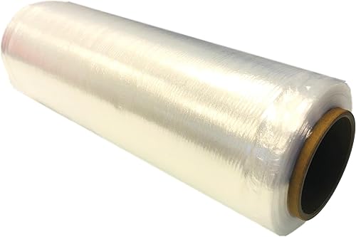 Miniatura 7 de Gpack Película de plástico preestirada de 15 pulgadas x 1500 pies con borde plegado, película transparente preestirada a mano de 8.6 micrones,