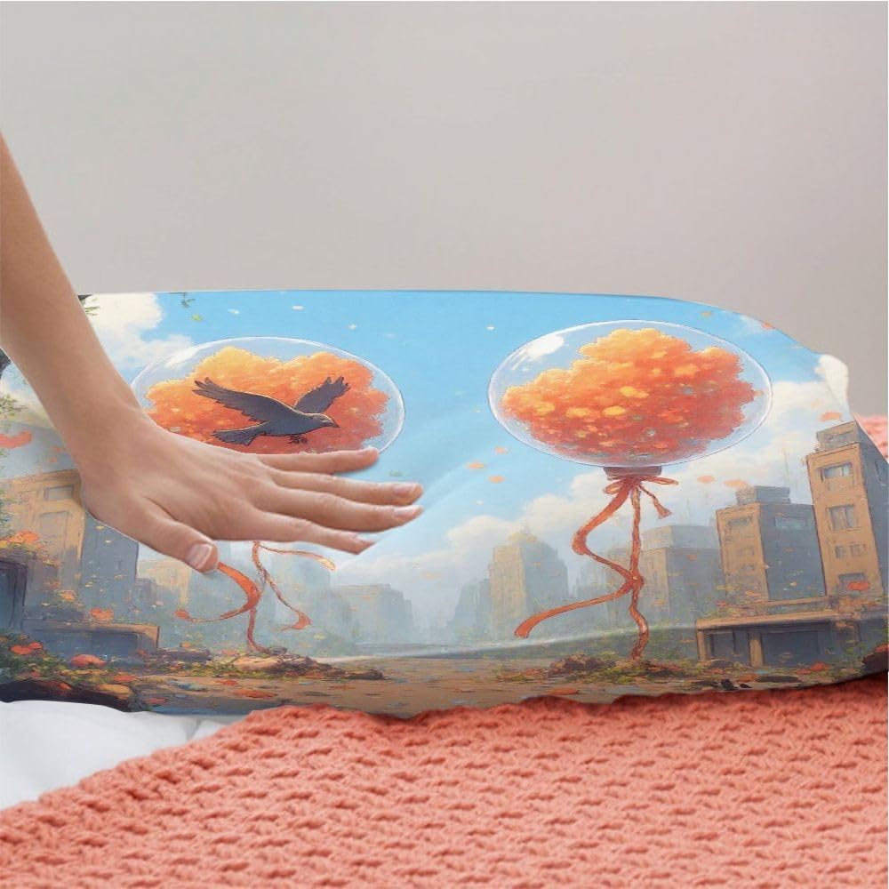 Set di Copripiumino 240x260 cm Palloncino 3D Arancione A5820