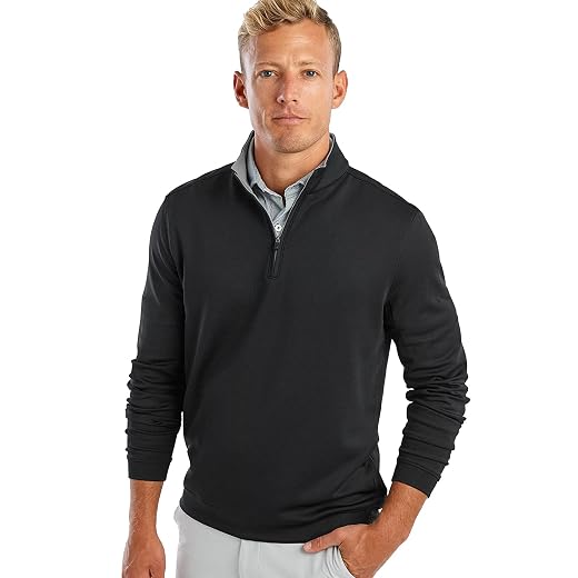 johnnie-O Diaz PREP-FORMACE 1/4 Zip Pullover Black/L