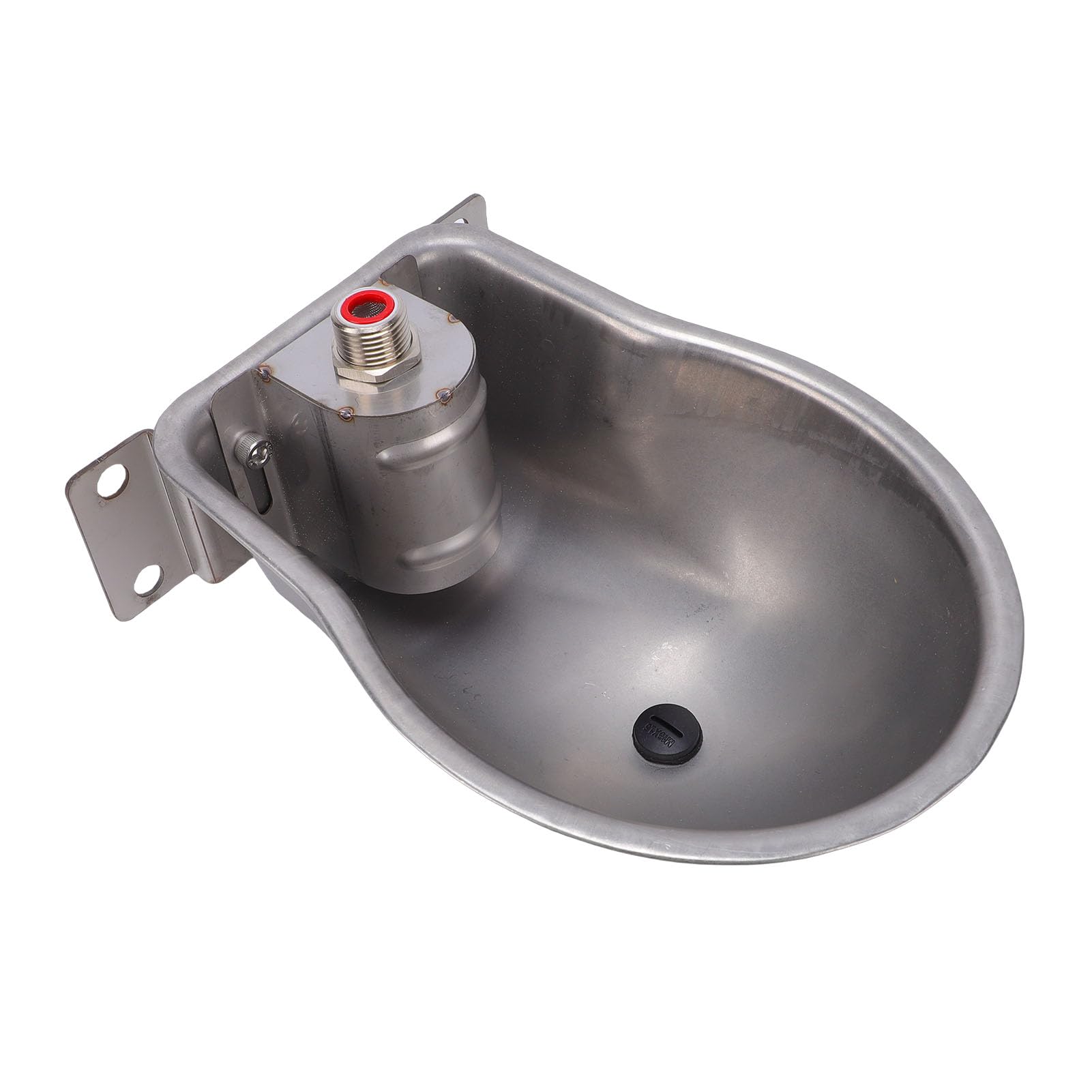Fockety Bebedero Automático para Animales, Bebedero de Acero Inoxidable Autollenable para Ganado con Orificio de Drenaje, Dispensador Automático de Agua para Perros, Caballos