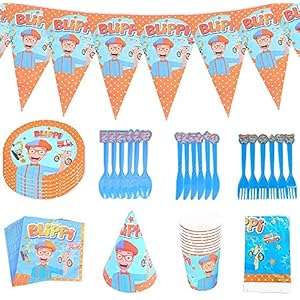 HASAKA Engels Leraar Blippi Verjaardagsfeestartikelen Diner voor Kids Verjaardagsfeestversieringen BLippi Thema…