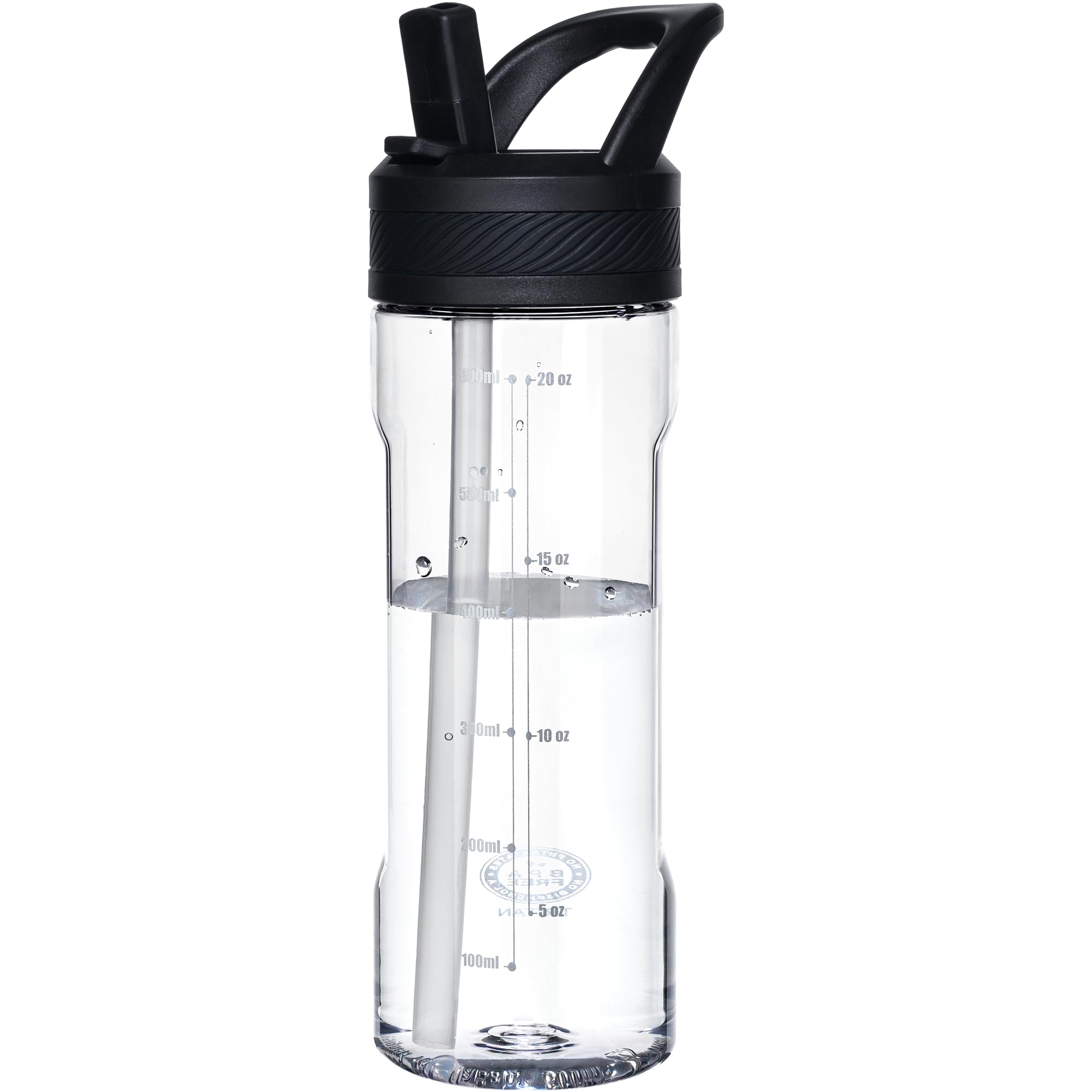 OLDLEY 20 kids Water Bottle with Straw Tritan BPA-Free Leak-Proof Design for Travel Home School Clear