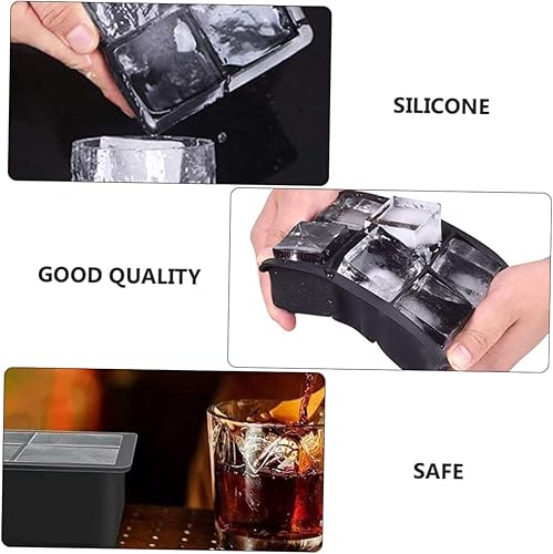 Miniatura 8 de Cabilock Moldes de silicona, 1 bandeja para cubitos de hielo, herramienta cuadrada, contenedor de lavado corporal, contenedores de bocadillos, cubo