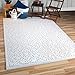 Orian Rugs Boucle Collection 397086 Indoor/Outdoor High-Low Biscay Area Rug, 7'9" x 10'10", Natural Ivory