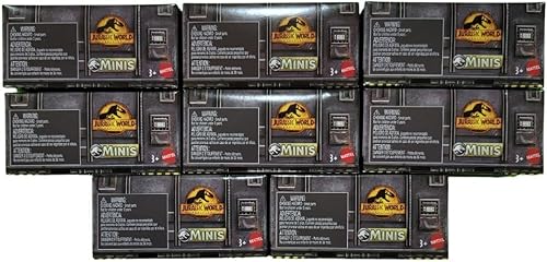 Jurassic World Dominion Minis GWP38-956A - Juego completo de 8 paquetes sorpresa