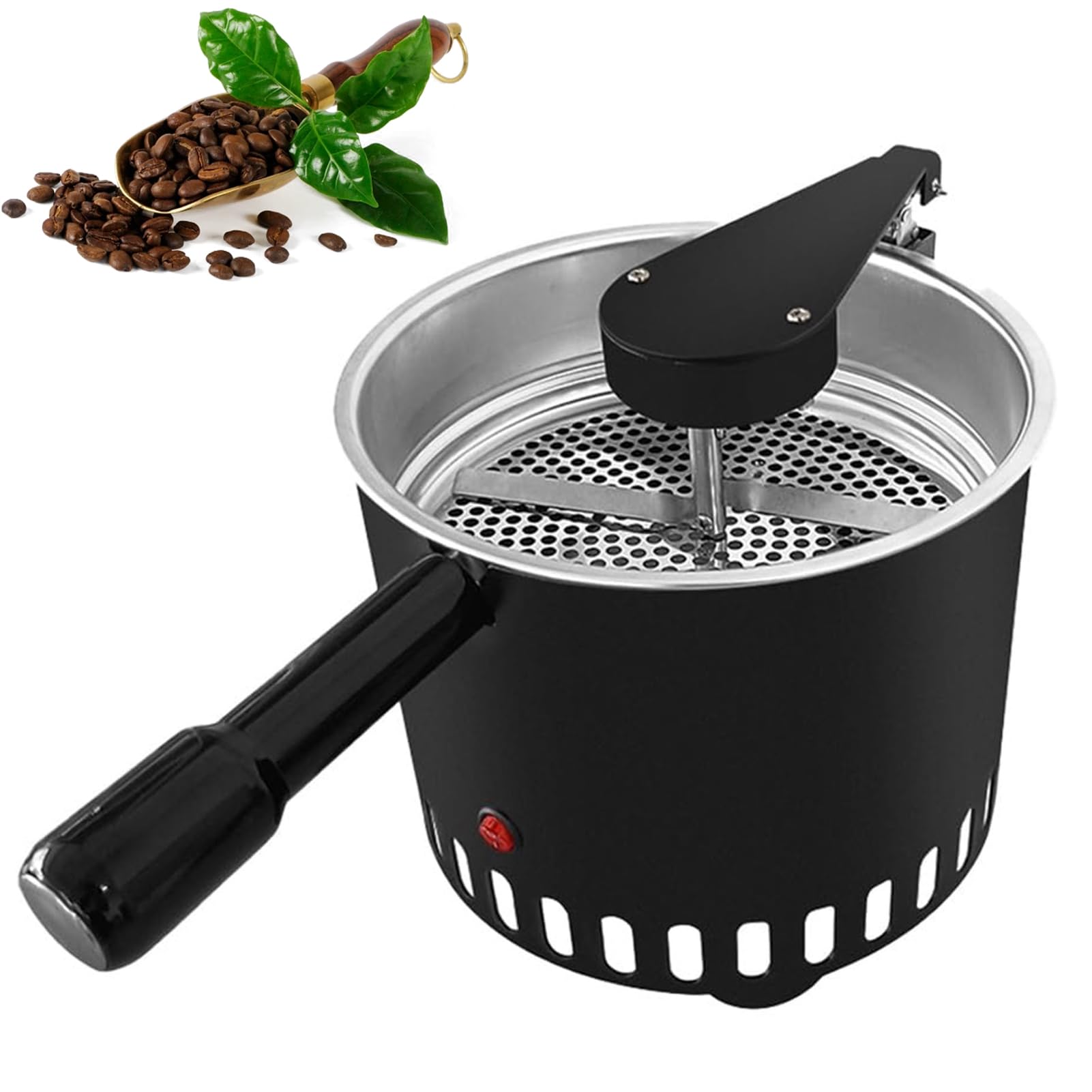 500g refroidisseur de grains de café électrique, plateau de filtre à paillettes d'agitation automatique, machine de torréfaction rapide pour les noix de fèves cacaoy, rack de dissipation de chaleur en