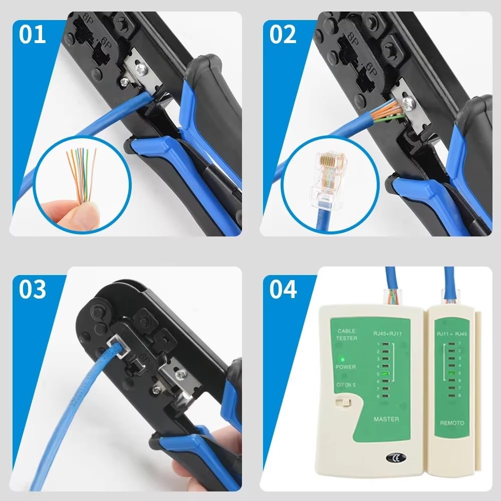 Amazon.co.jp: LANケーブル CAT6A 100M 自作キット - 8極接続 RJ45