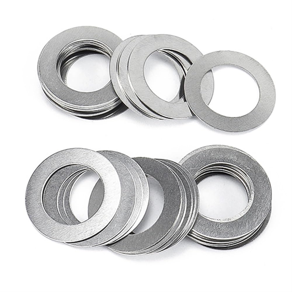 Rondella piatta, rondelle, Rondelle di sicurezza Assortimento 50 rondelle piatte, larghezza 1 mm, guarnizione regolazione ad alta precisione, rondella in acciaio inossidabile M3 M4 M5 M6 M8(M5x10)