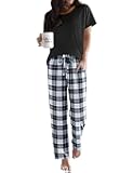 Women's Pajamas 2 Piece Pajama Sets Soft Short Sleeve Sleepwear Ladies Lounge Sets