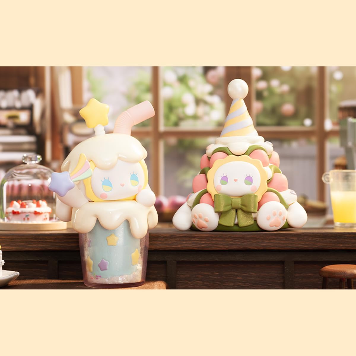 Aven Rabbit Emma Coffee ShopSeries Blind Box Action Figures Mystery Box Cute Random Toys Birthday Gifts Christmas Collectible Toy for Desktop Ornaments,1PC