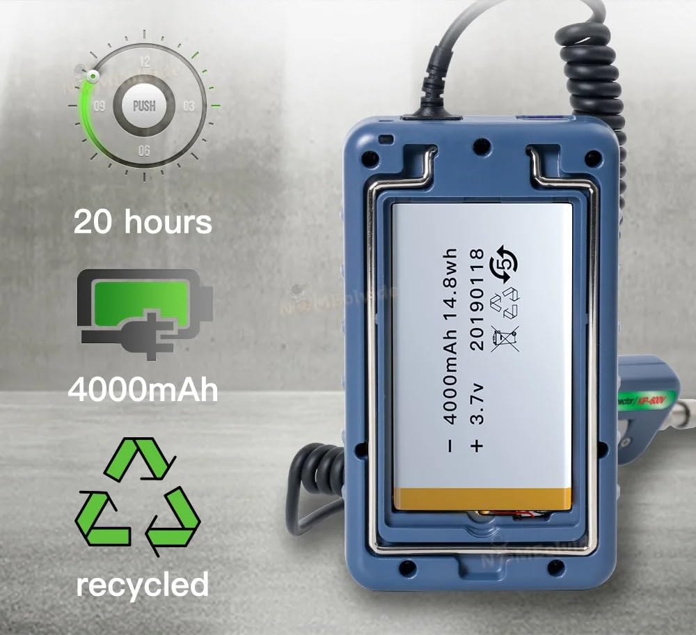 Microscopio de inspección de fibra óptica, conector de aumento 400X con monitor de pantalla de 3.5 pulgadas