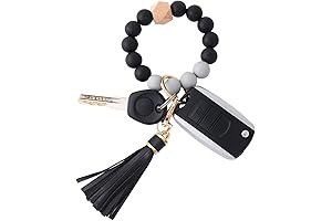 Beaded Bracelet Keychain Wristlet for Statement Accessory