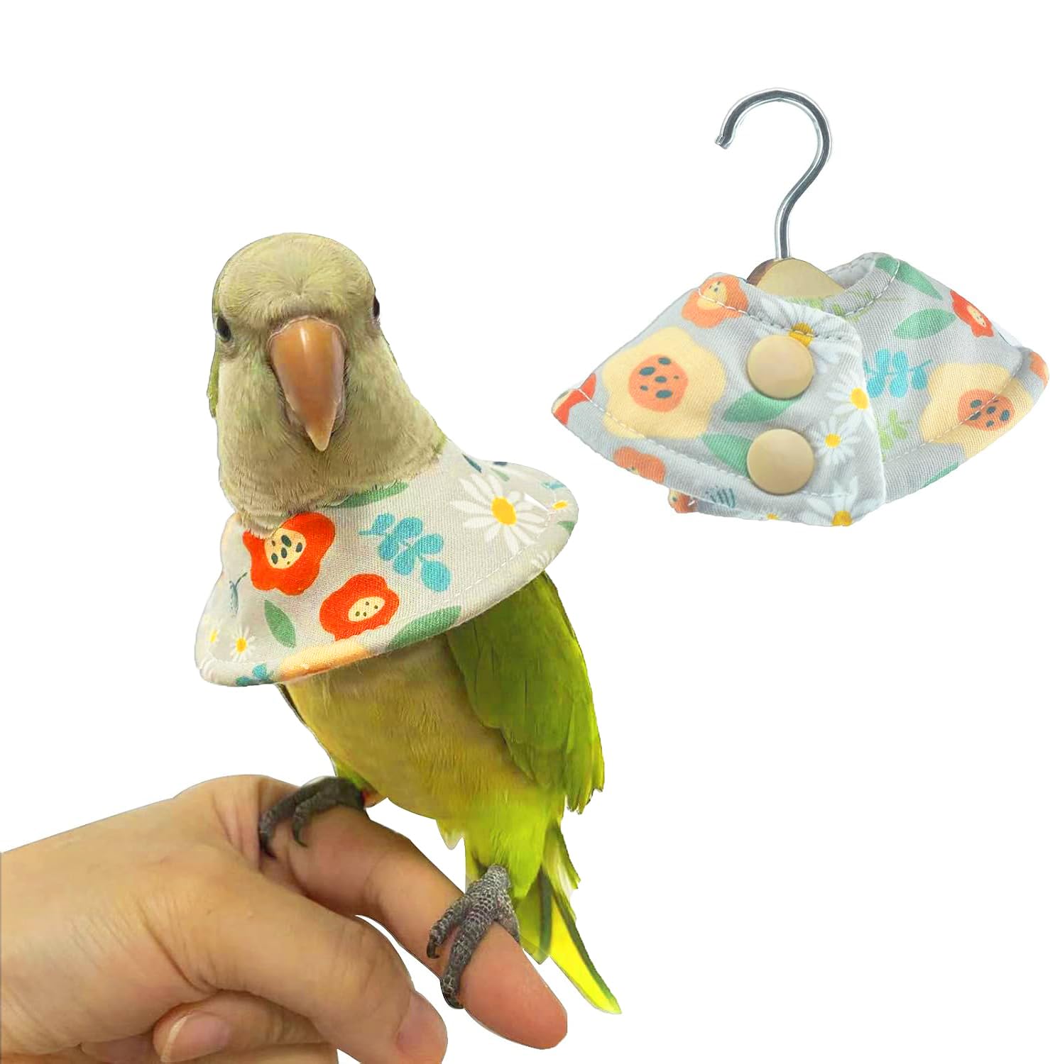 GUANLANT Bird Collars for Monk Parakeets, Quaker Parrot Feather Plucking Soft Collar, Parrot Recovery Cones Sun Conure Neck Feather Protection