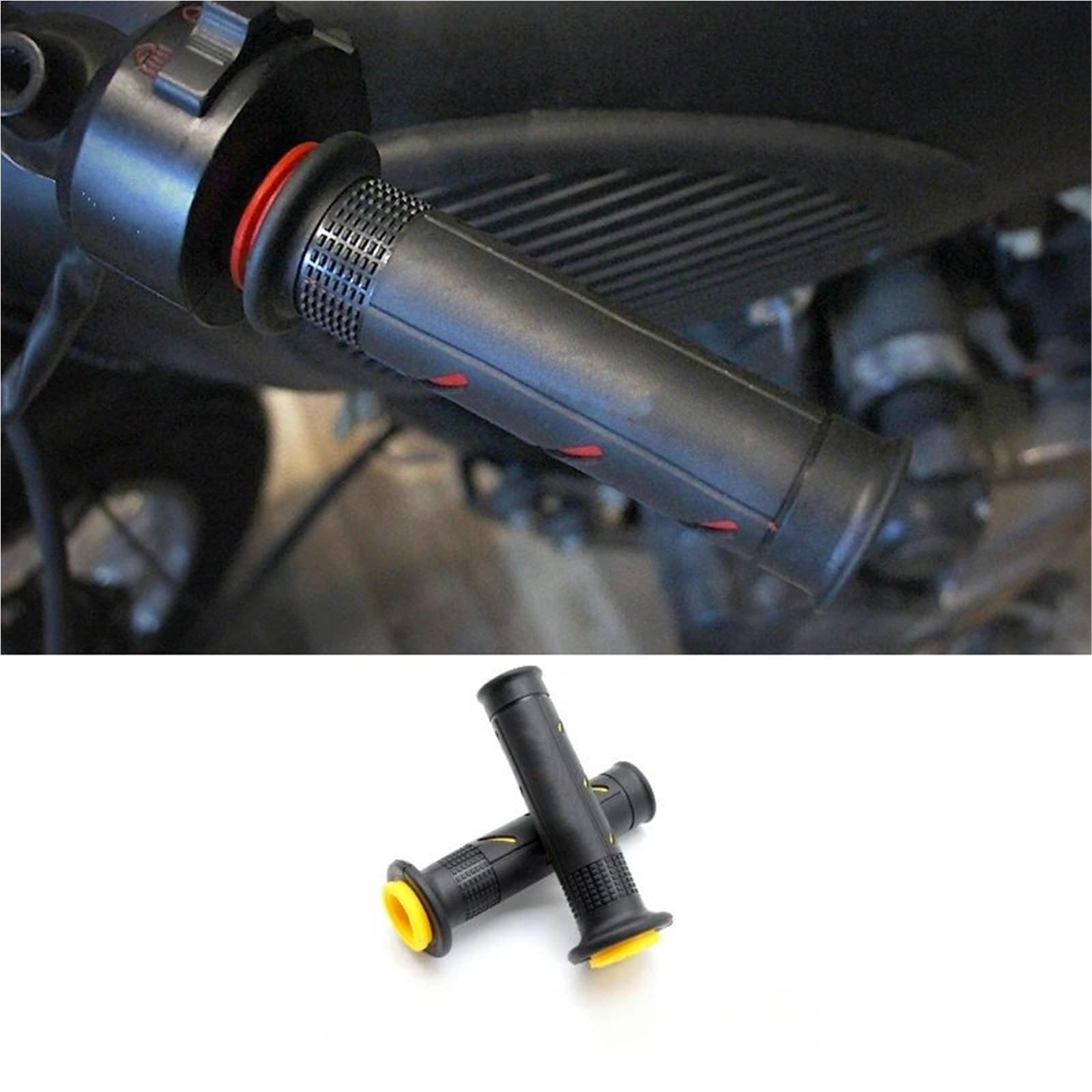 uchwyty kierownicy 1 para 7/8" 22 24MM żelowych gumowych uchwytów motocyklowych do motocykli terenowych, wyścigowych, motocrossowych, hamulcowych, uniwersalnych