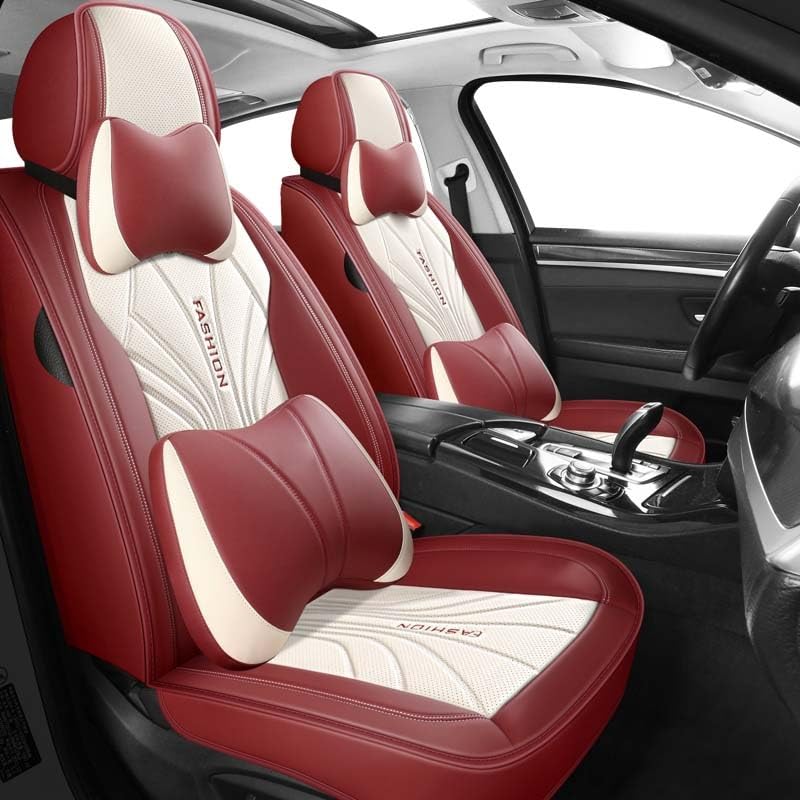 Housse siège voiture PU complète et couvre coussin auto pour VW Jetta GLI Passat