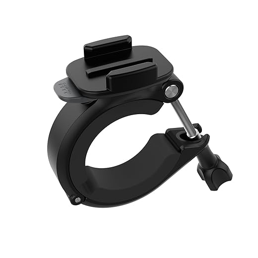 GoPro Houder voor grote rolstangen met brede buishouder (rolstangen + pijpen + more) zwart | geschikt voor hengels van 3,5 tot 6,35 cm