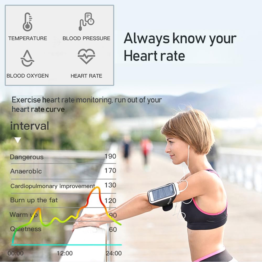 V07 Smart Bracelet Watch Wristband Sports Heart Rate Monitor Fitness Tracker Pedometer Step Counter Tracking Calorie Health Blood Pressure Sleep Monitor (Dark Blue)