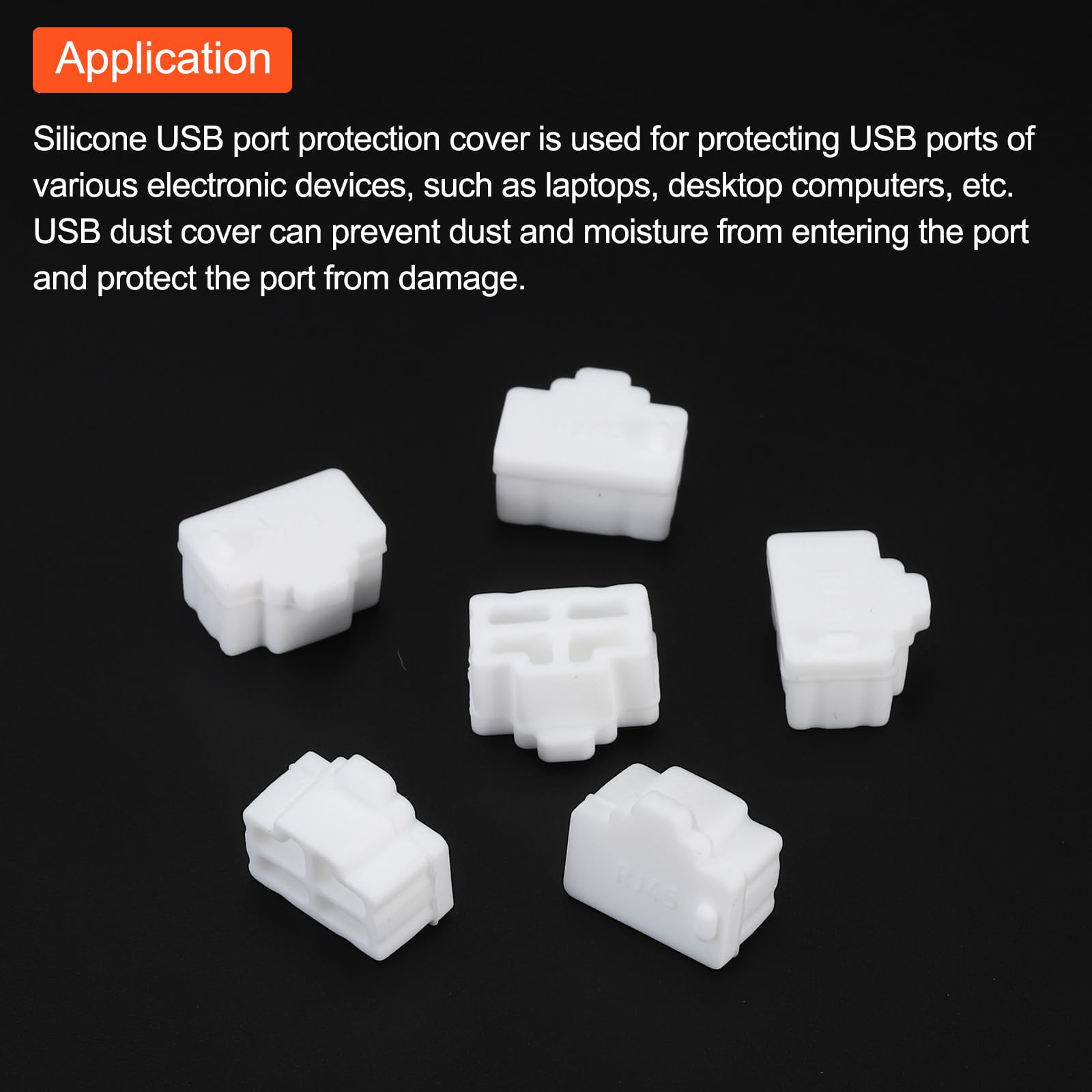 100 Tappi Antipolvere RJ45 Femmina In Silicone + 10 Spazzole - Protezione Per Porte Ethernet, Cat6, Switch, PC