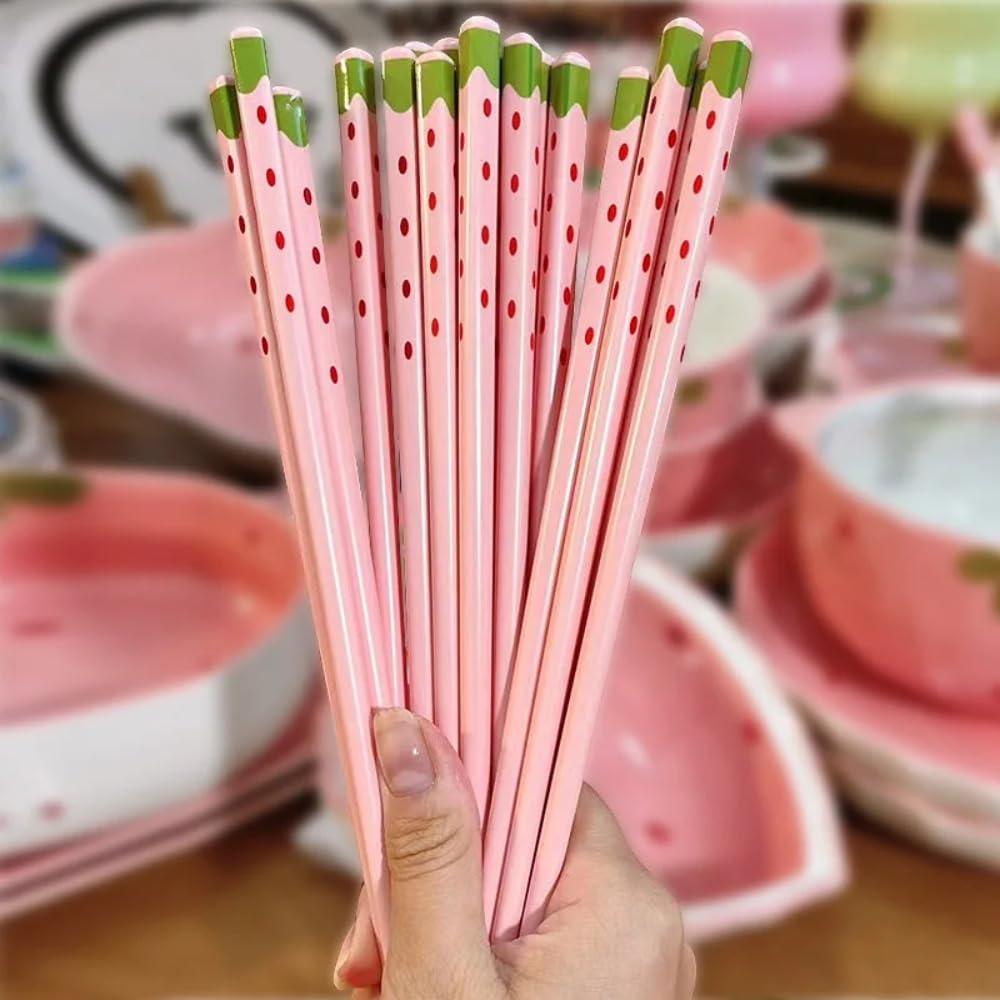 Lot de 5 paires de baguettes chinoises en céramique antidérapantes