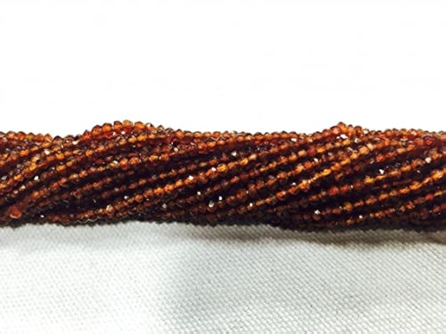 Garnet hessonite perles facettées 3mm LKBEADS pour enfilage et tissage de bijoux