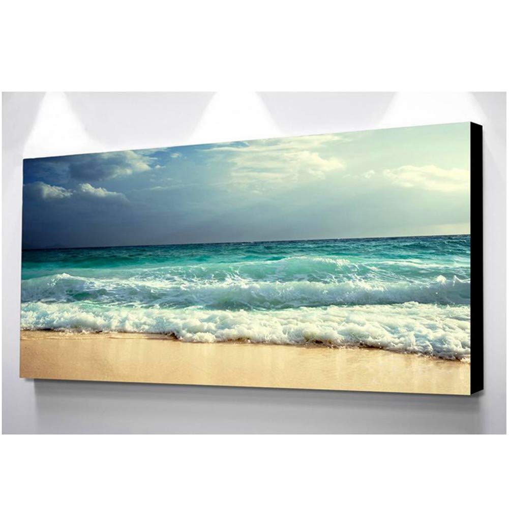 N / A 5D "zrób to sam" malarstwo diamentowe dla dorosłych, kompletny zestaw Waves Sky 60 x 120 cm, diamentowy obraz, kryształ, stras, haft krzyżykowy, zestaw do haftu, duży diament, sztuka rzemiosło, dekoracja ścienna